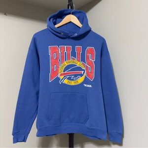 90s Buffalo Bills Blue Graphic Hoodie Medium nfl vintage